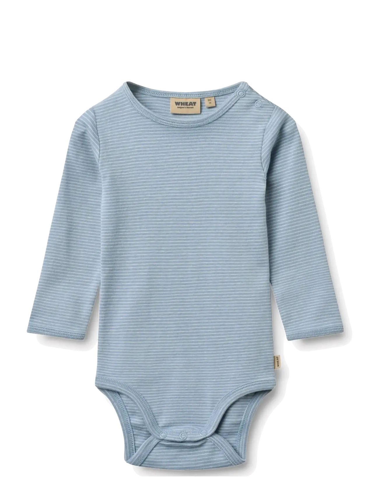 Wheat Body L/S Berti - Baby 44-92 - FADED BLUE STRIPE / blue