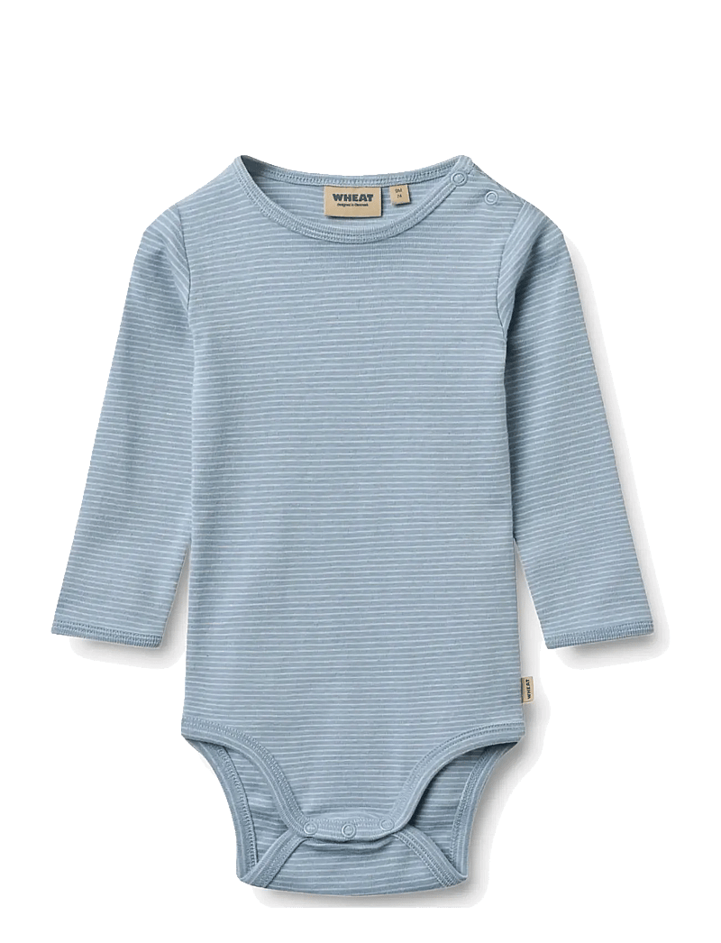Wheat - Body L/S Berti - pikkade varrukatega bodid - faded blue stripe - 0