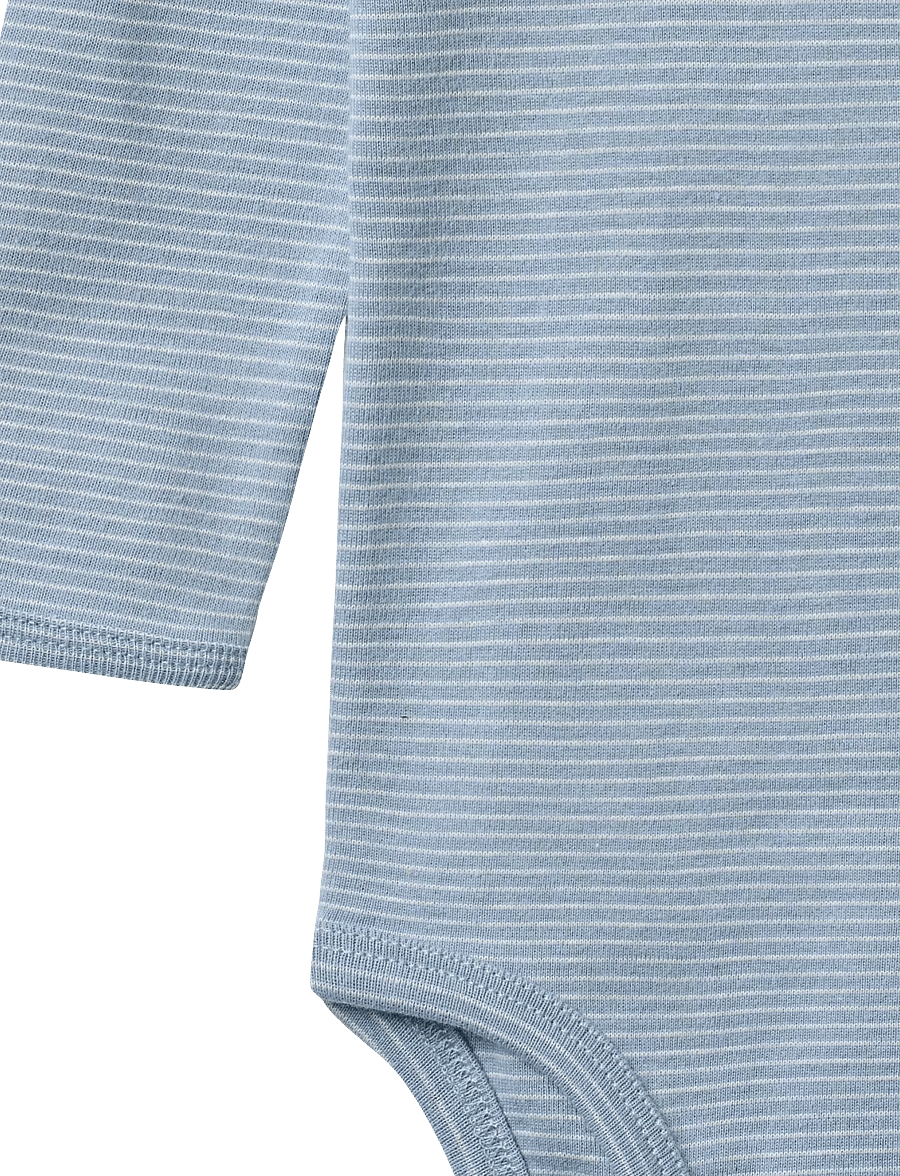 Wheat - Body L/S Berti - bodies à manches longues - faded blue stripe - 2