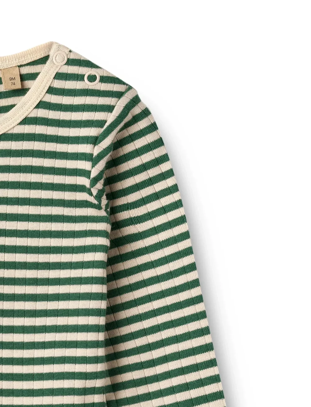 Wheat - Body L/S Berti - langærmede bodyer - green stripe - 2