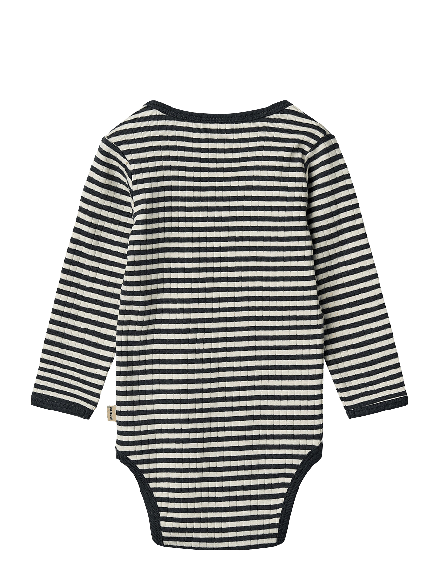 Wheat - Body L/S Berti - langärmelige bodys - navy rib stripe - 2