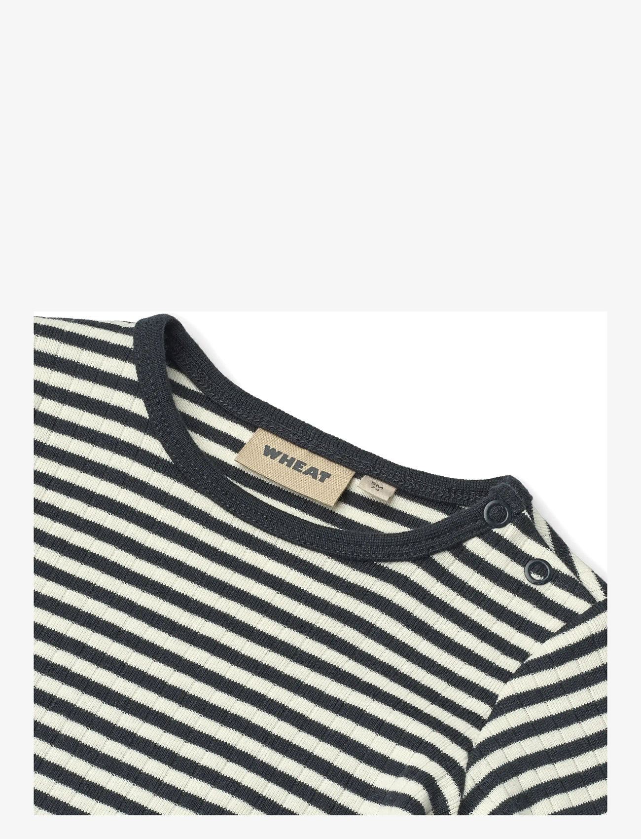 Wheat - Body L/S Berti - long-sleeved bodies - navy rib stripe - 4