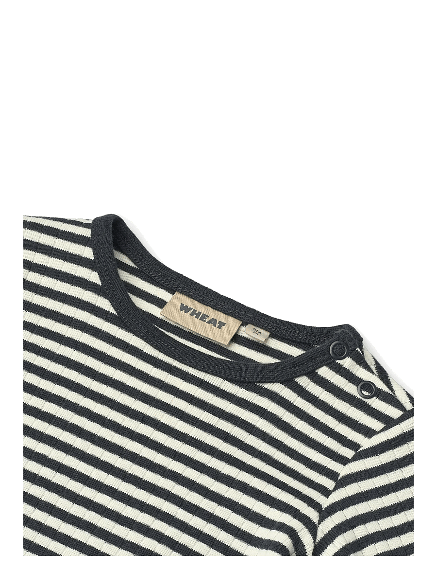 Wheat - Body L/S Berti - langärmelige bodys - navy rib stripe - 4