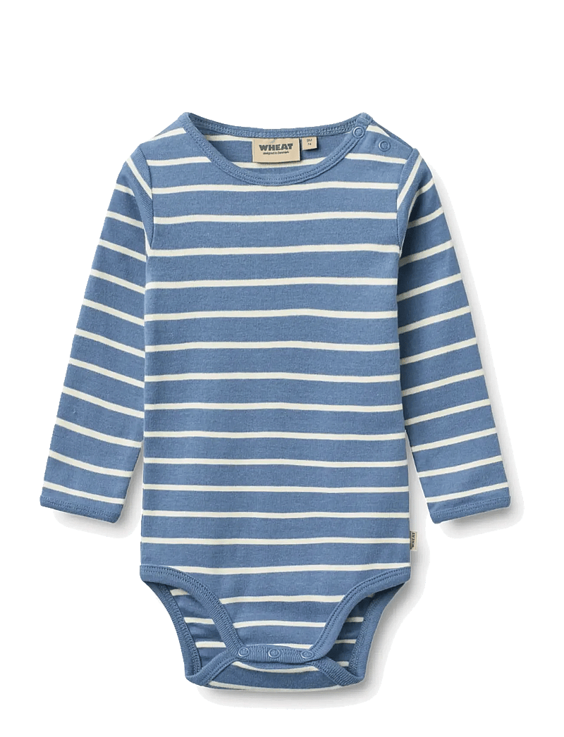 Wheat - Body L/S Berti - langärmelige bodys - blue stripe - 0