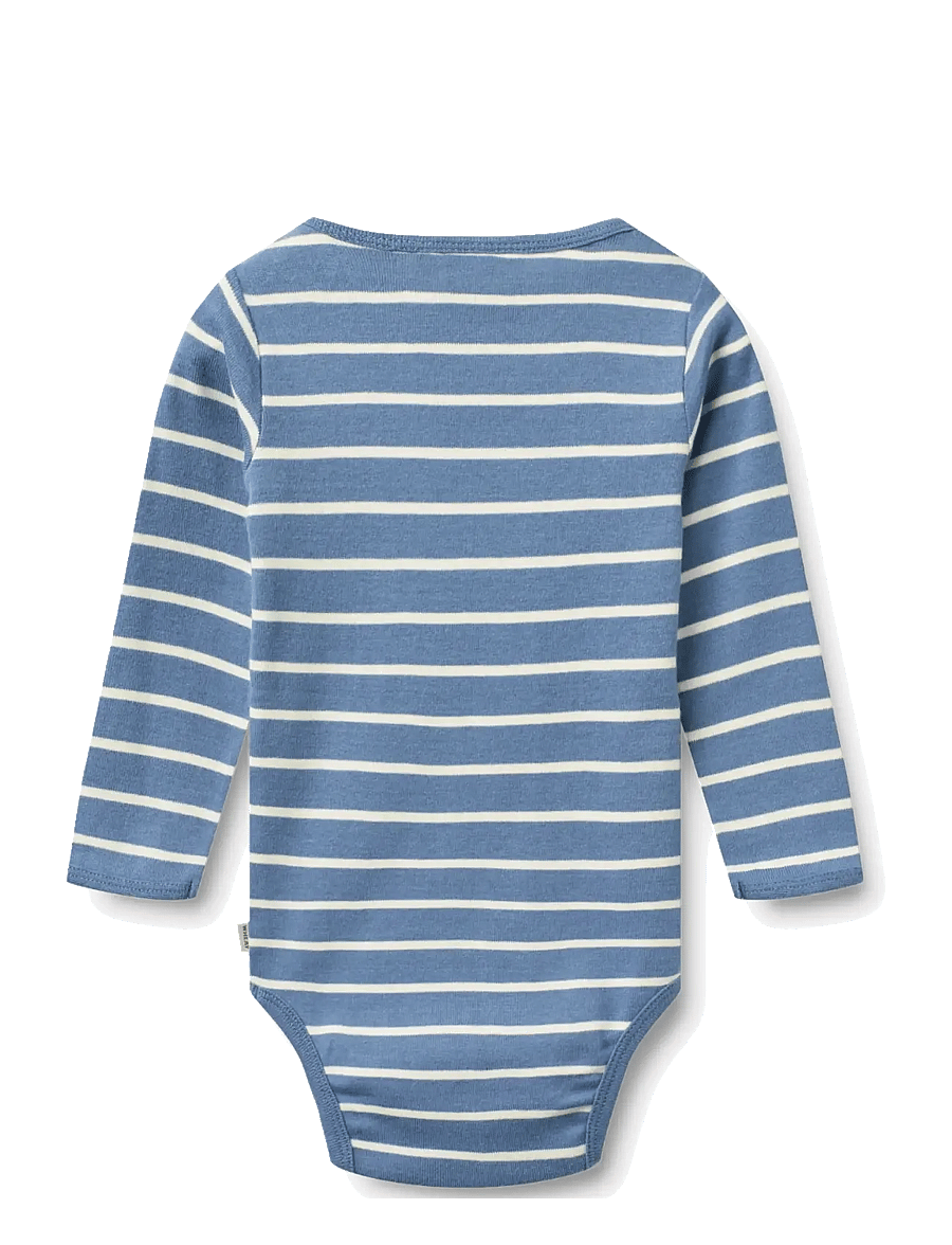 Wheat - Body L/S Berti - langärmelige bodys - blue stripe - 1
