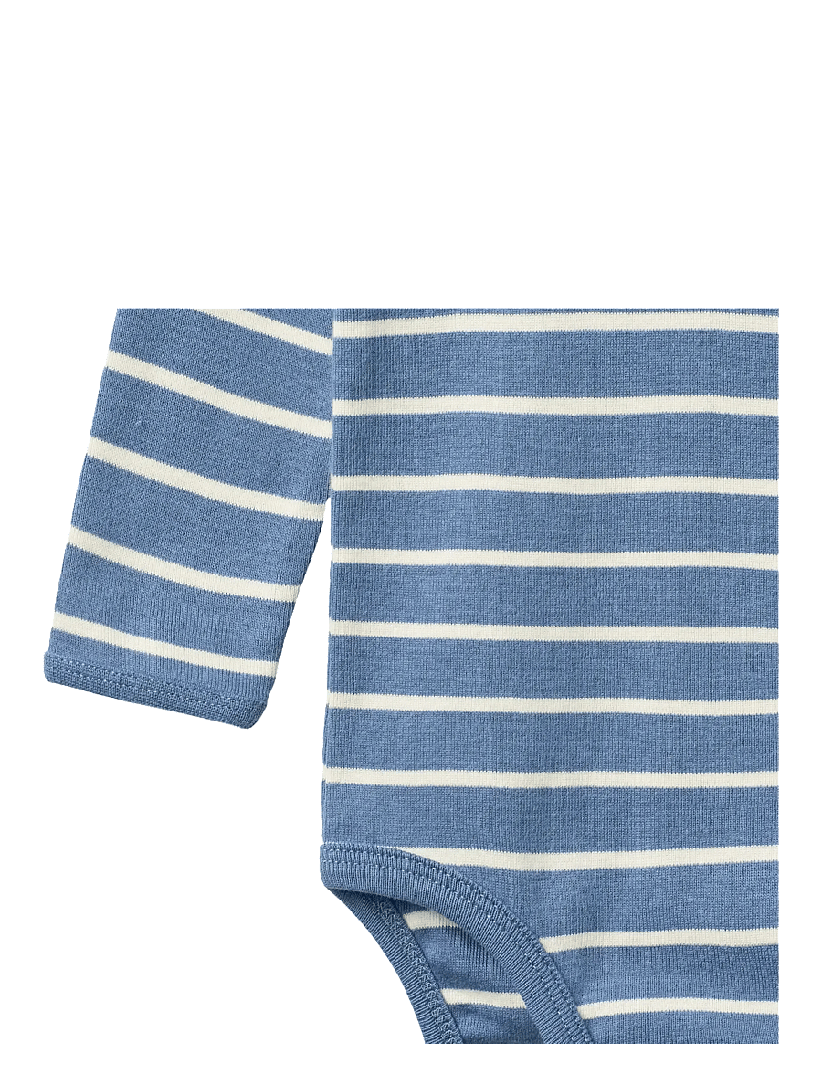 Wheat - Body L/S Berti - langærmede bodyer - blue stripe - 2
