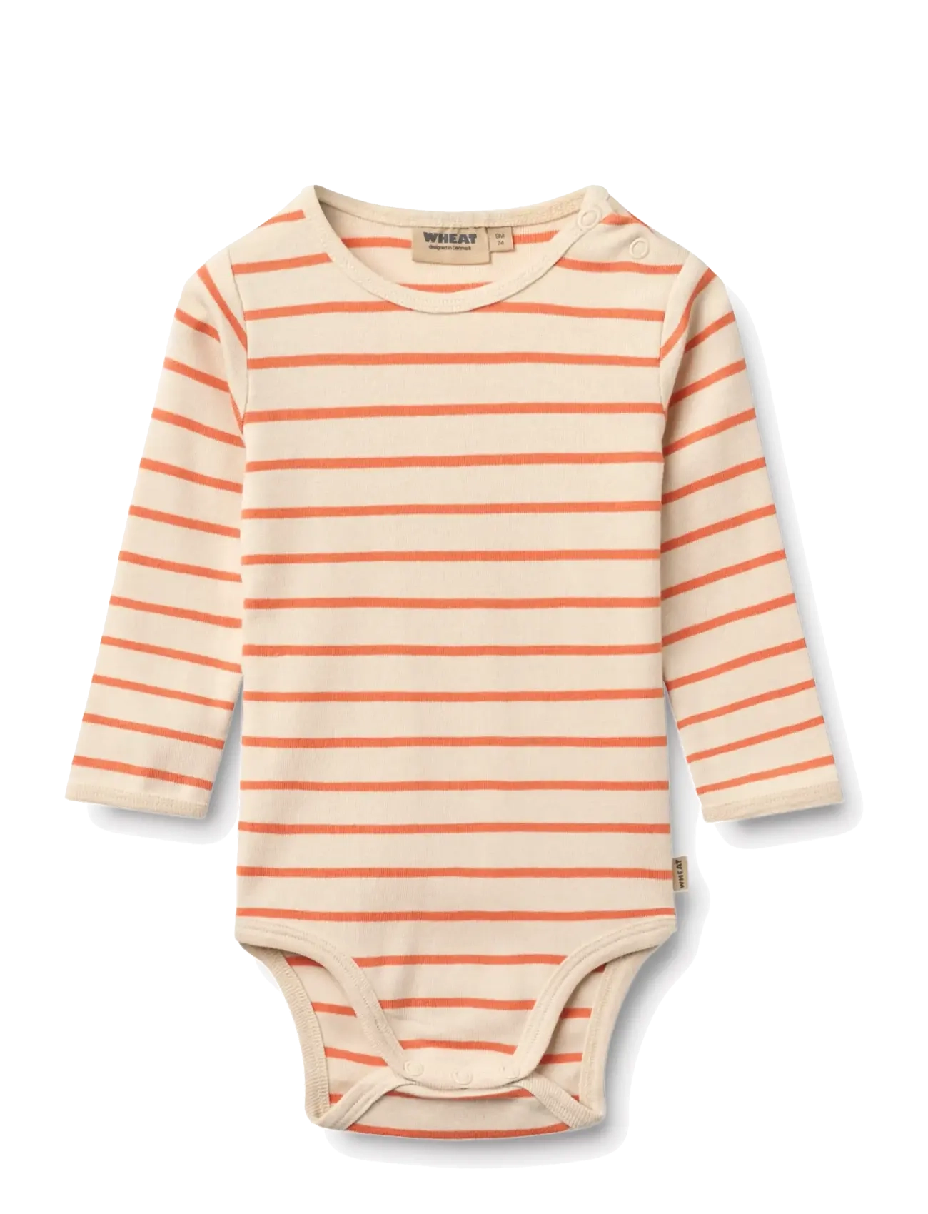 Wheat Body L/S Berti - Bodyt - ORANGE STRIPE / cream