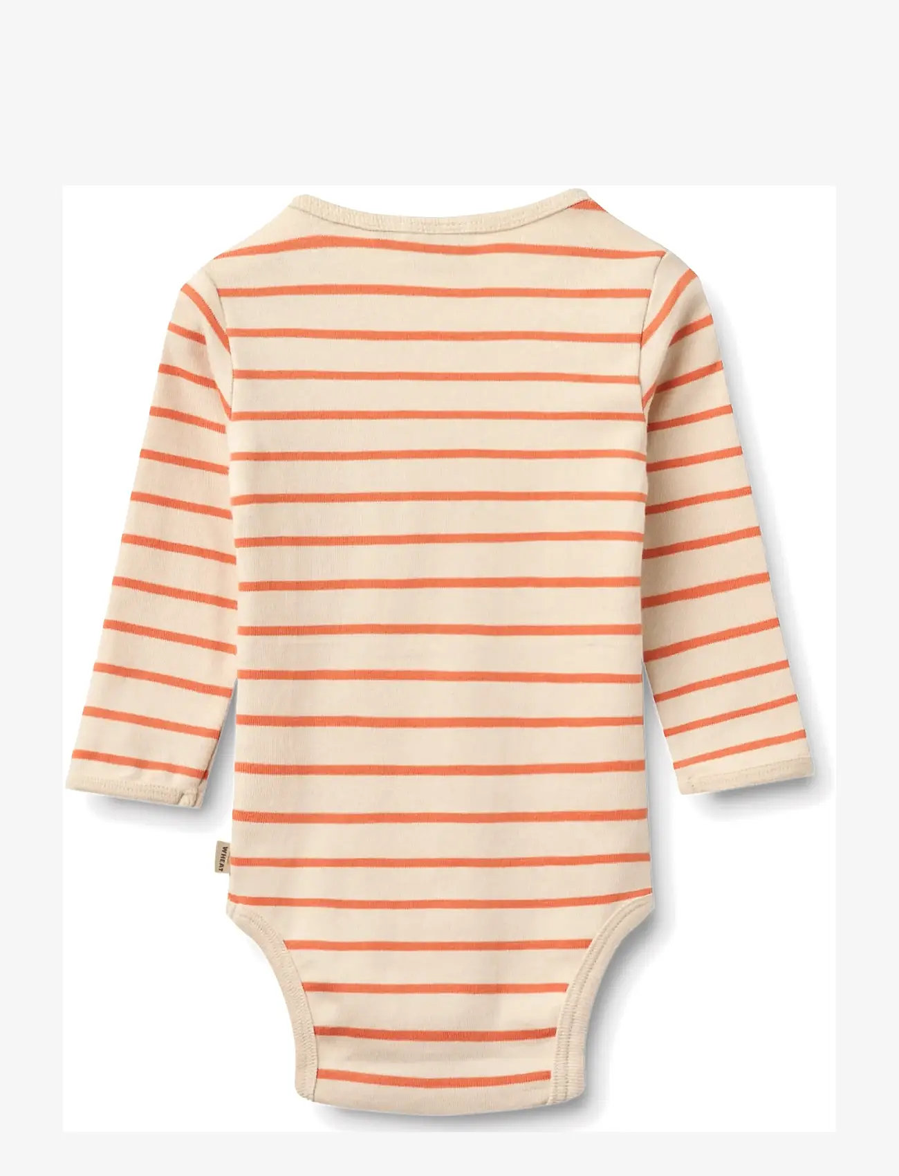 Wheat - Body L/S Berti - langærmede bodyer - orange stripe - 1
