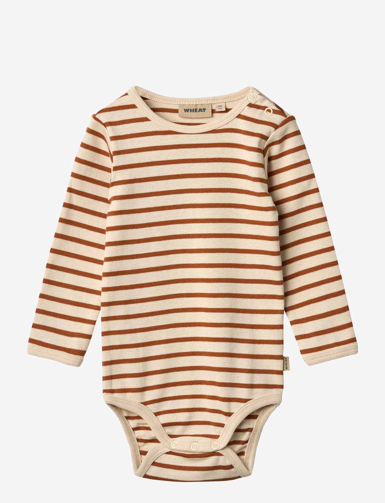Wheat - Body L/S Berti - warm caramel stripe - 0