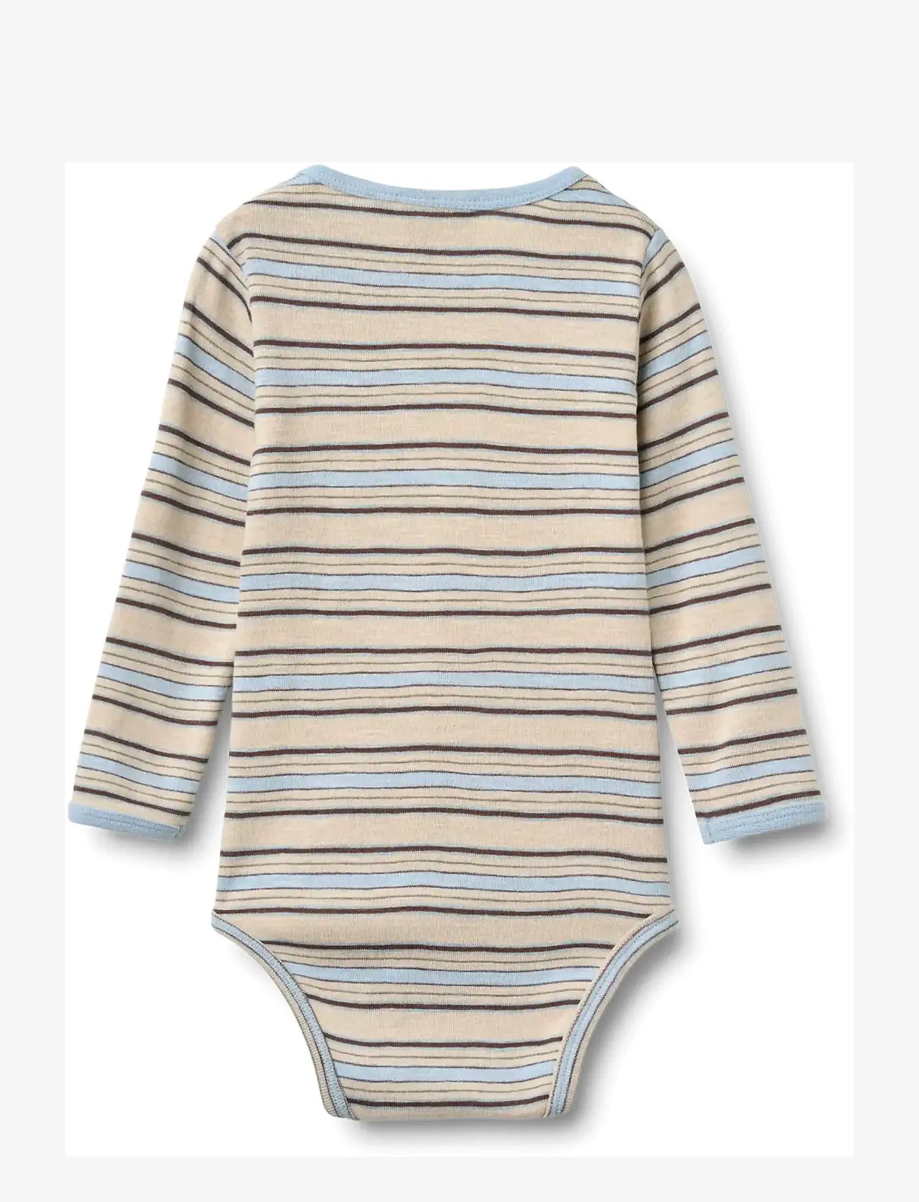 Wheat - Body L/S Berti - langærmede bodyer - multi blue stripe - 1
