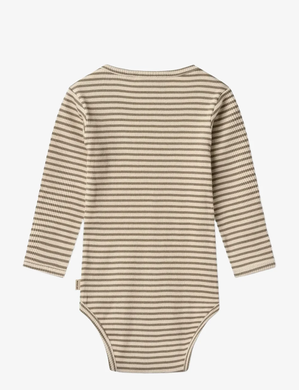 Wheat - Body L/S Berti - langermede bodyer - stone stripe - 1