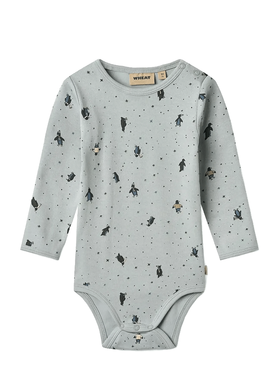Wheat - Body L/S Berti - langärmelige bodys - soft rain penguins - 0