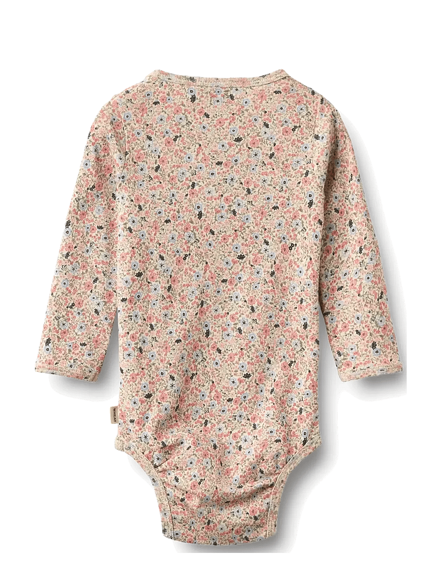 Wheat - Body L/S Liv - grey cloud flowers - 1