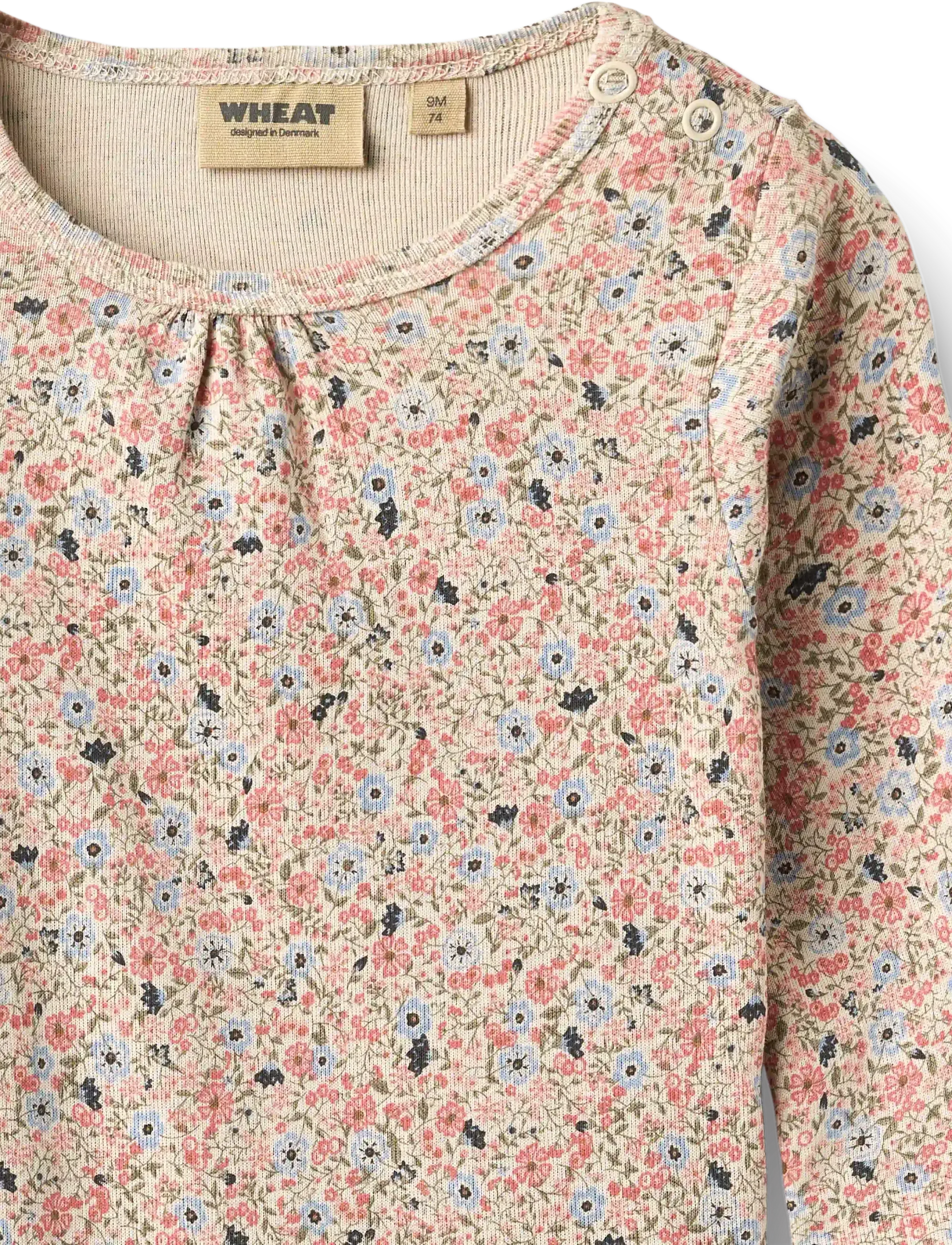 Wheat - Body L/S Liv - grey cloud flowers - 2