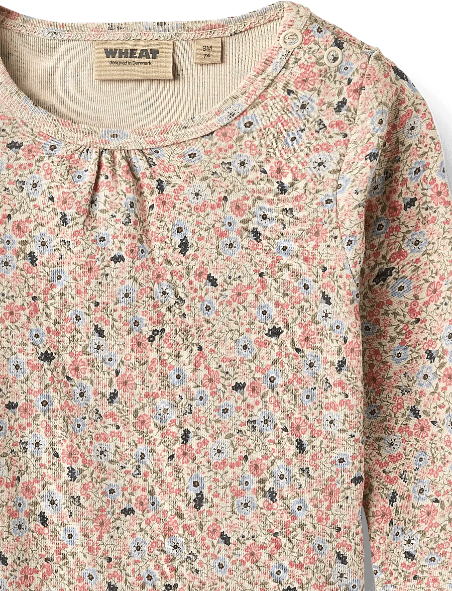 Wheat - Body L/S Liv - grey cloud flowers - 2