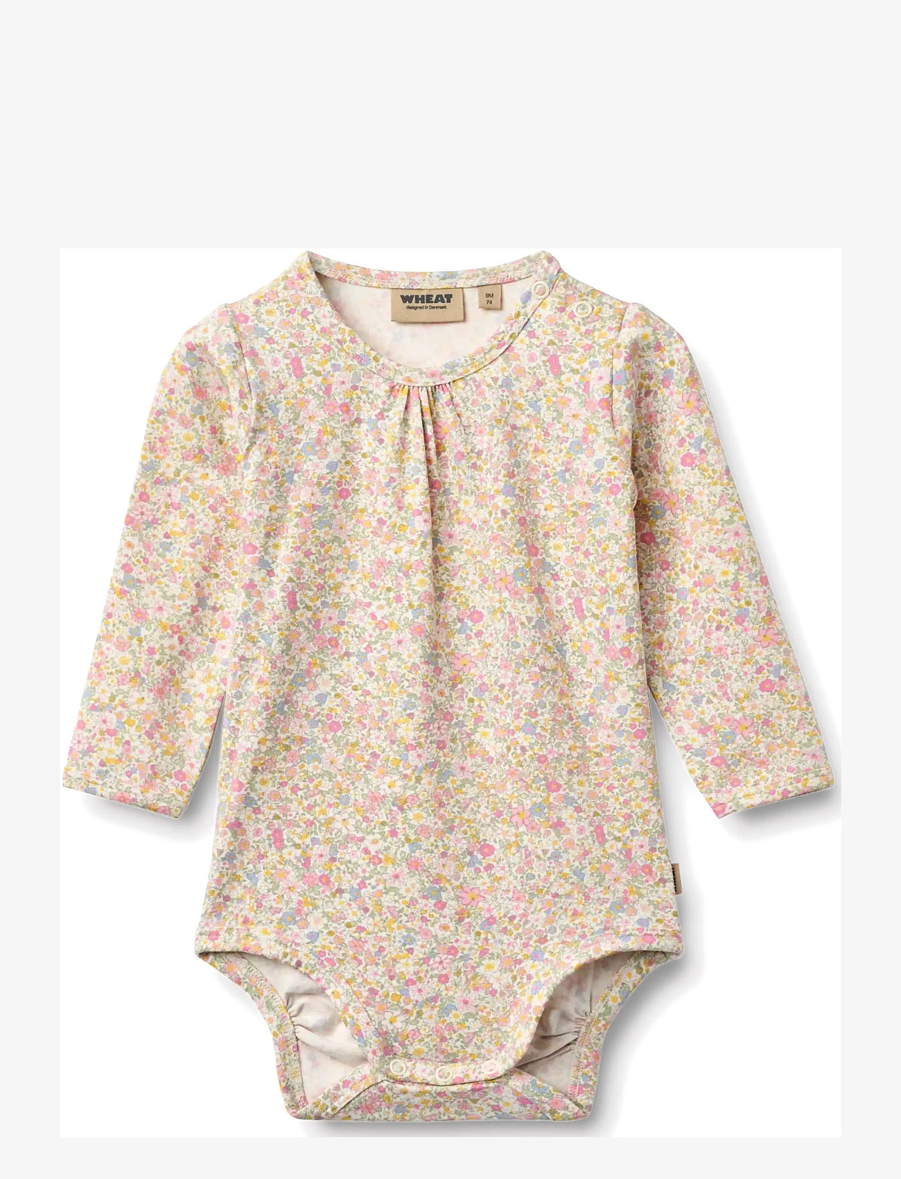 Wheat - Body L/S Liv - langærmede bodyer - blush flower meadow - 0