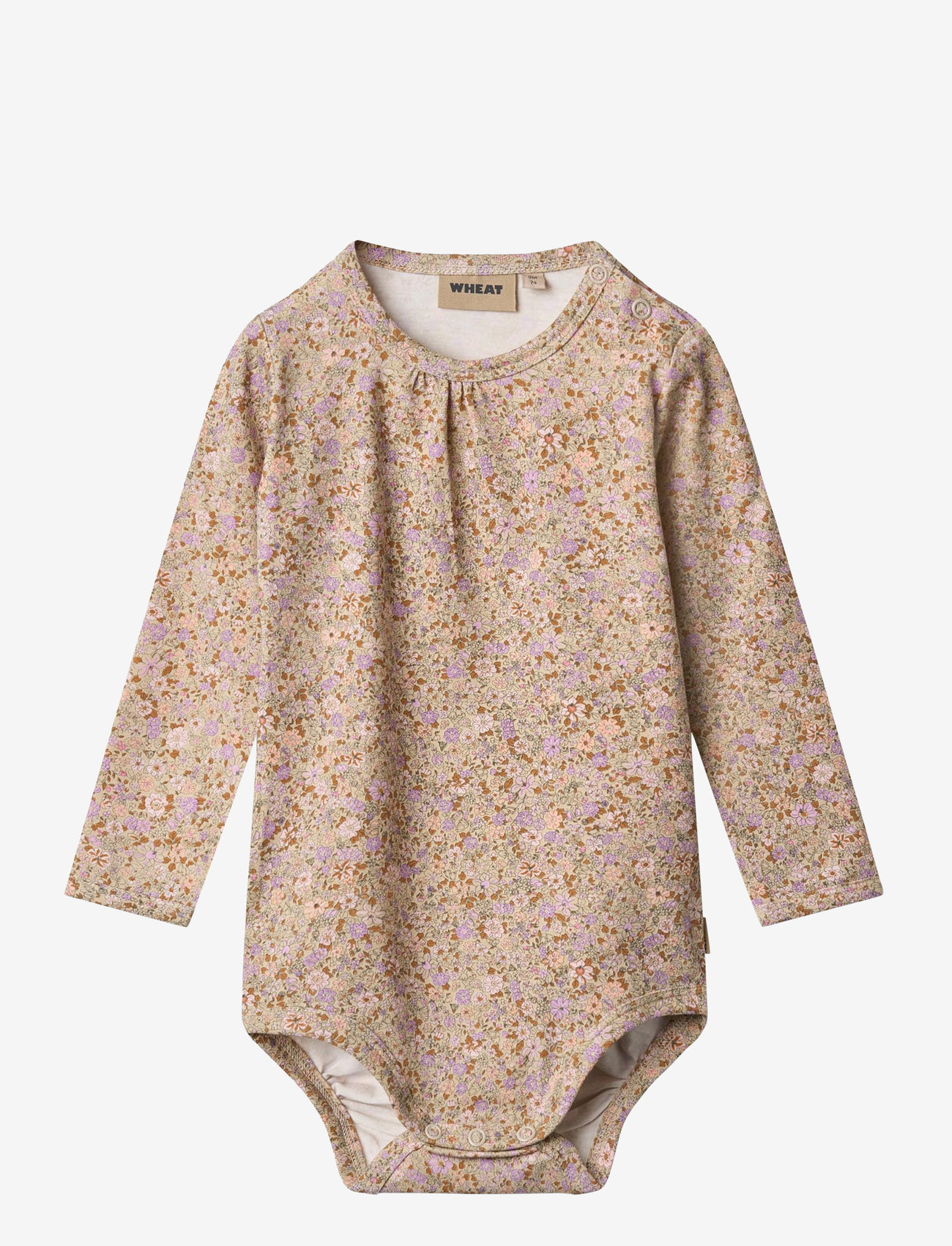 Wheat - Body L/S Liv - pikkade varrukatega - lilac flower meadow - 0