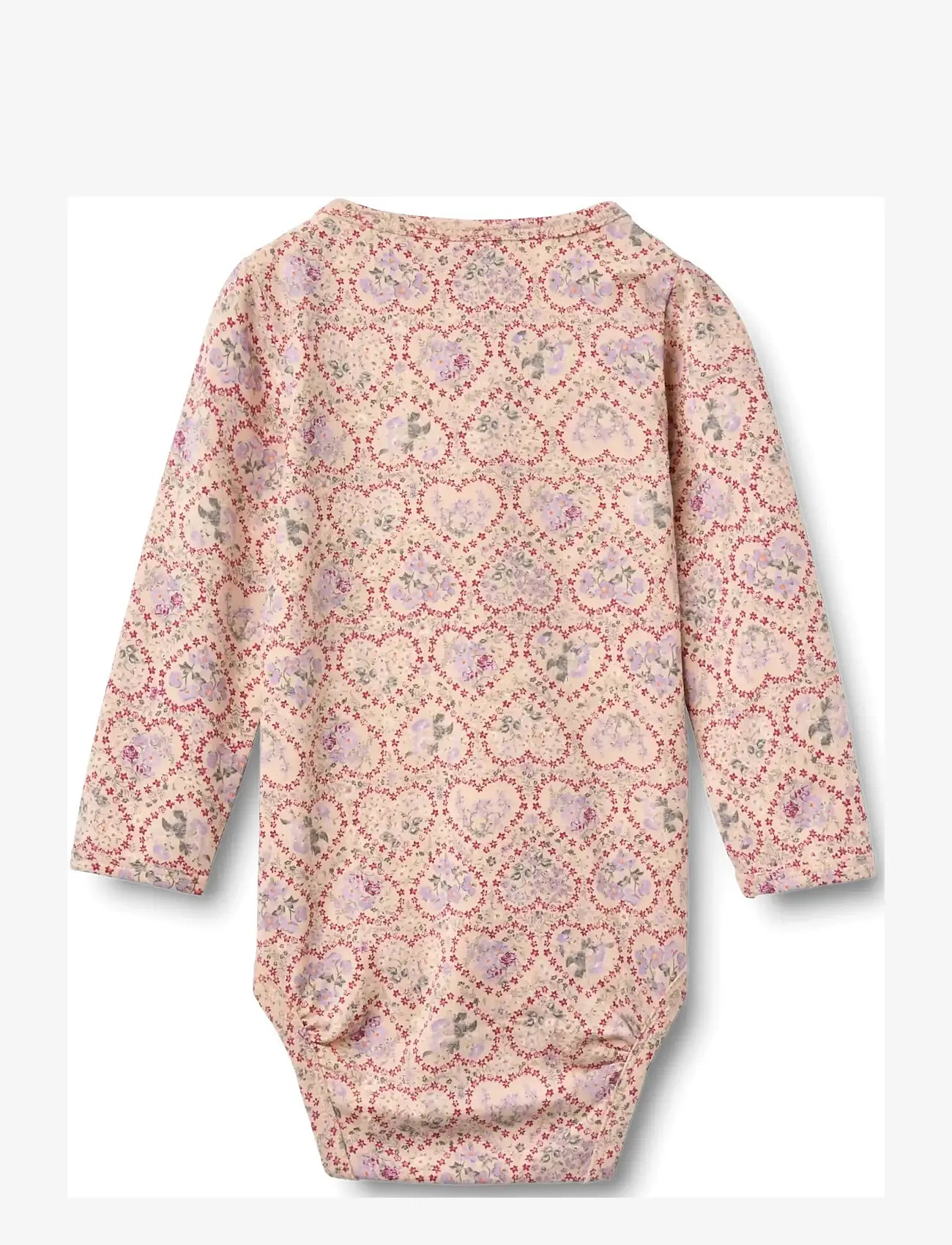 Wheat - Body L/S Liv - langærmede bodyer - magenta heart flowers - 1
