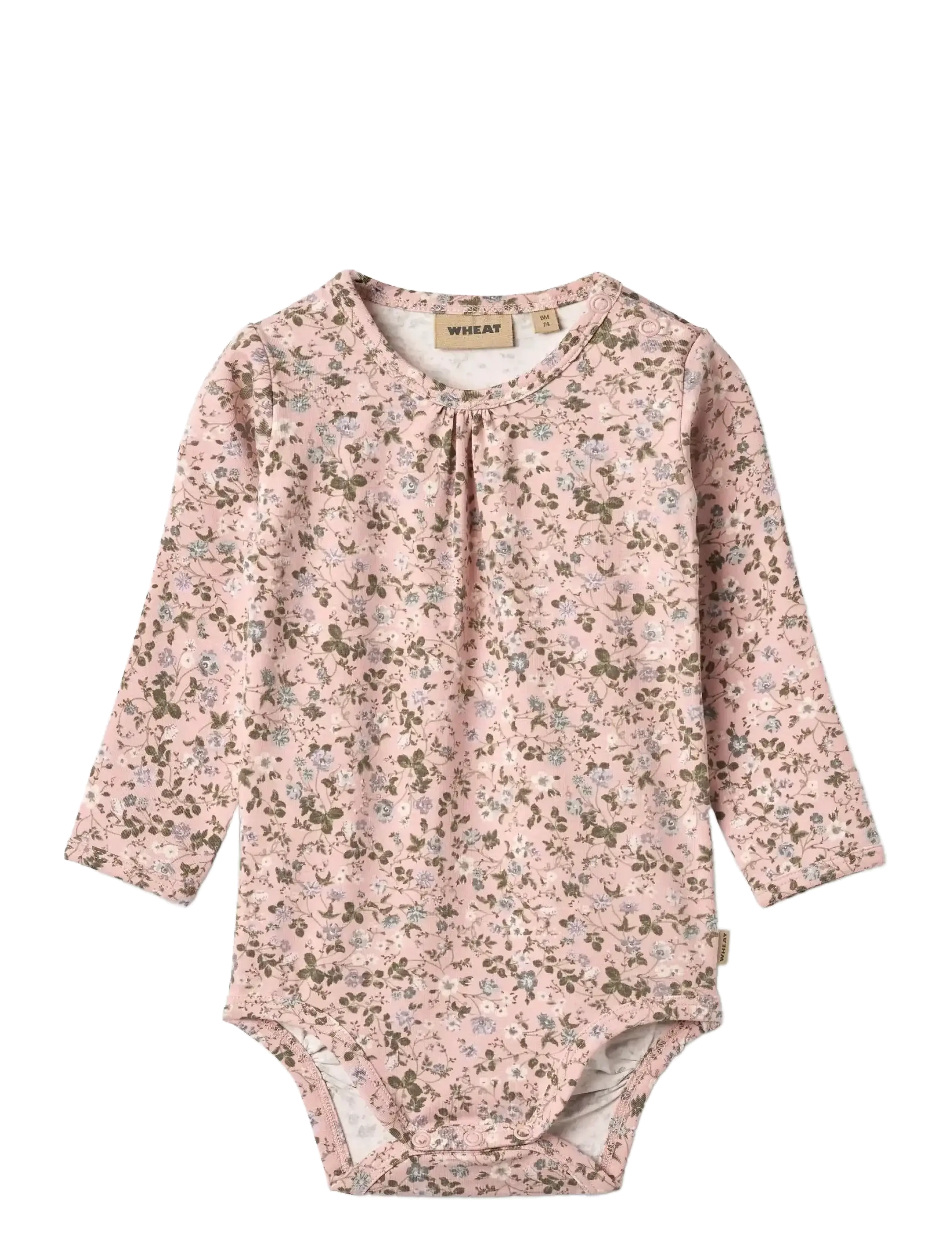 Wheat Body L/S Liv - Bodid - ROSE POWDER FLOWERS / pink/rose