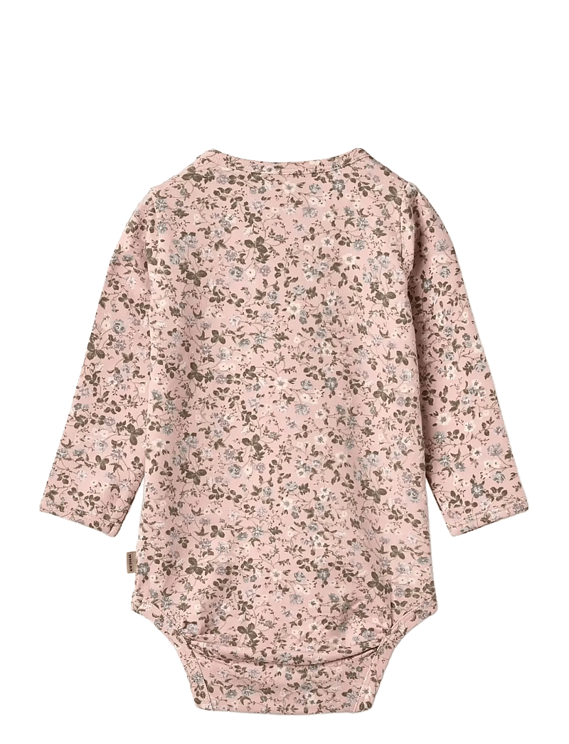 Wheat - Body L/S Liv - langærmede bodyer - rose powder flowers - 1