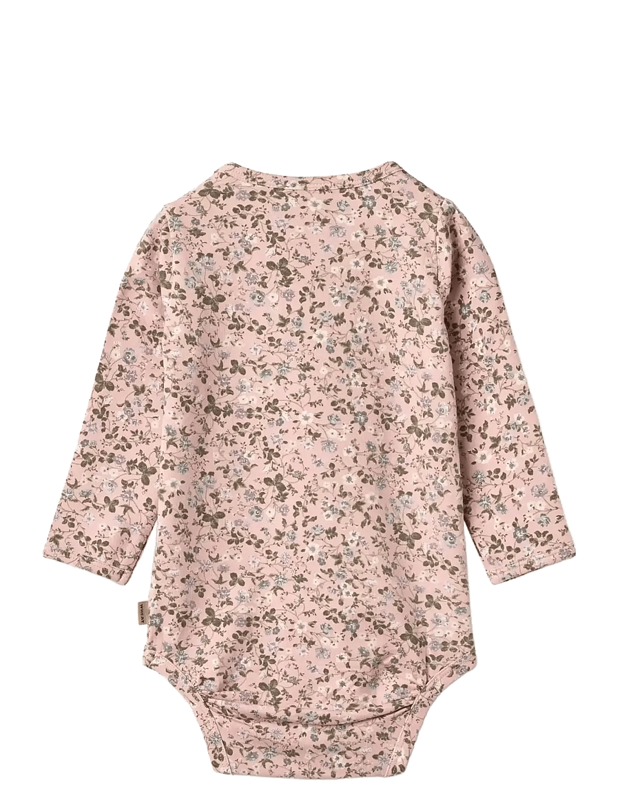 Wheat - Body L/S Liv - pikkade varrukatega bodid - rose powder flowers - 1