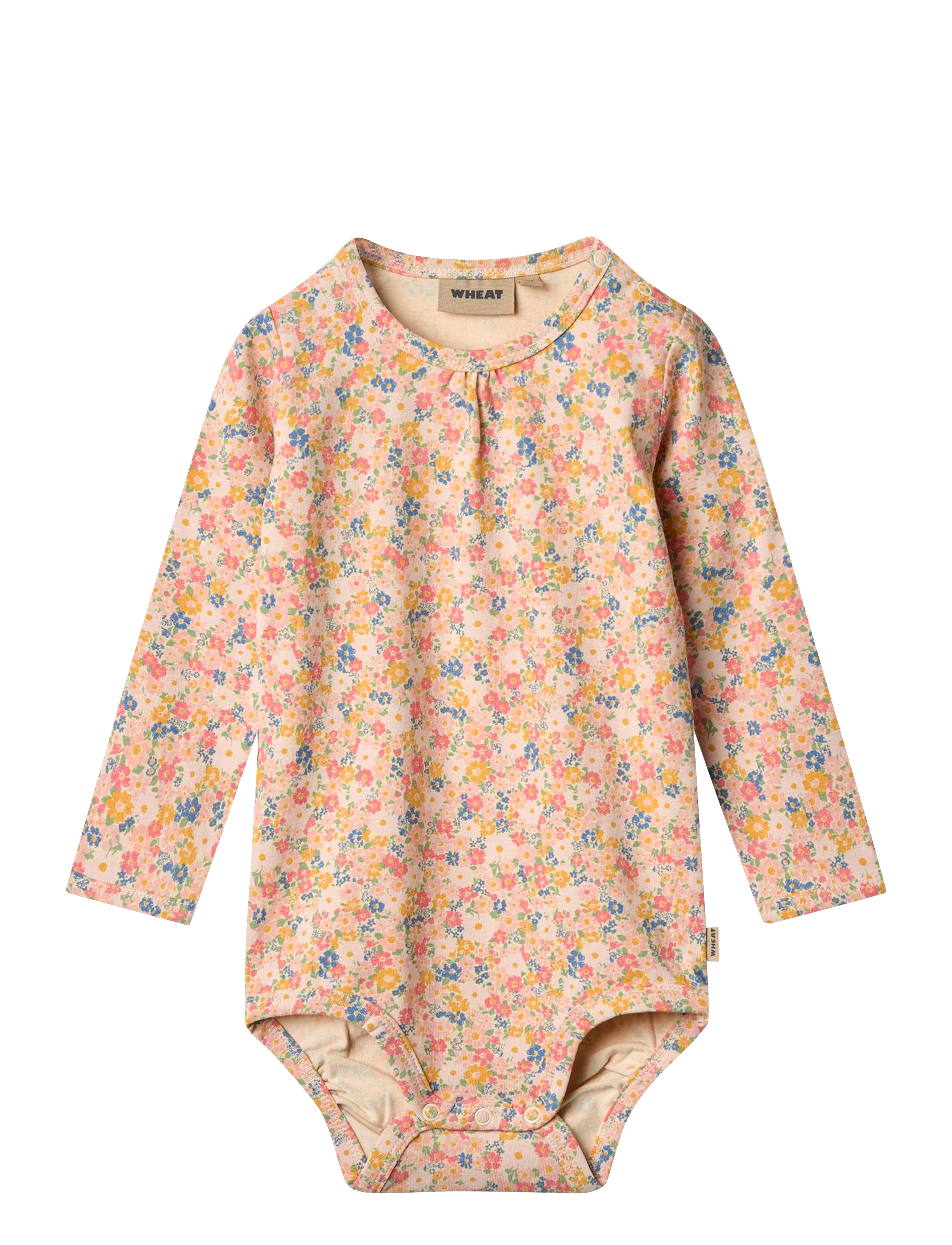 Wheat Body L/S Liv - Kläder - MULTI FLOWERS / pink/rose