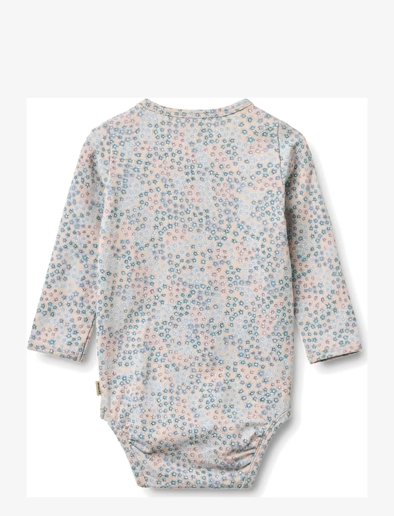 Wheat - Body L/S Liv - langærmede bodyer - powder blue flowers - 1
