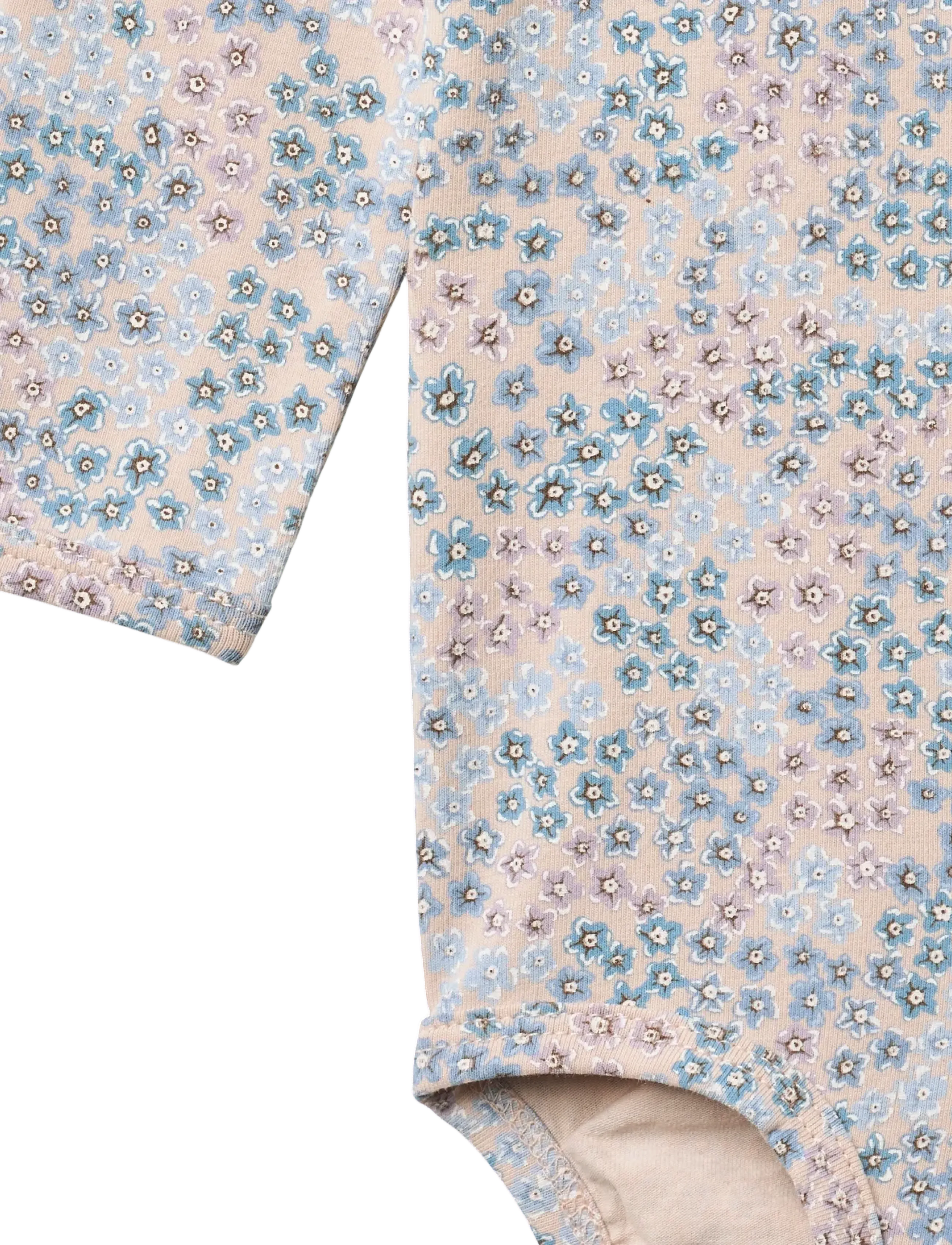 Wheat - Body L/S Liv - pikkade varrukatega bodid - powder blue flowers - 2