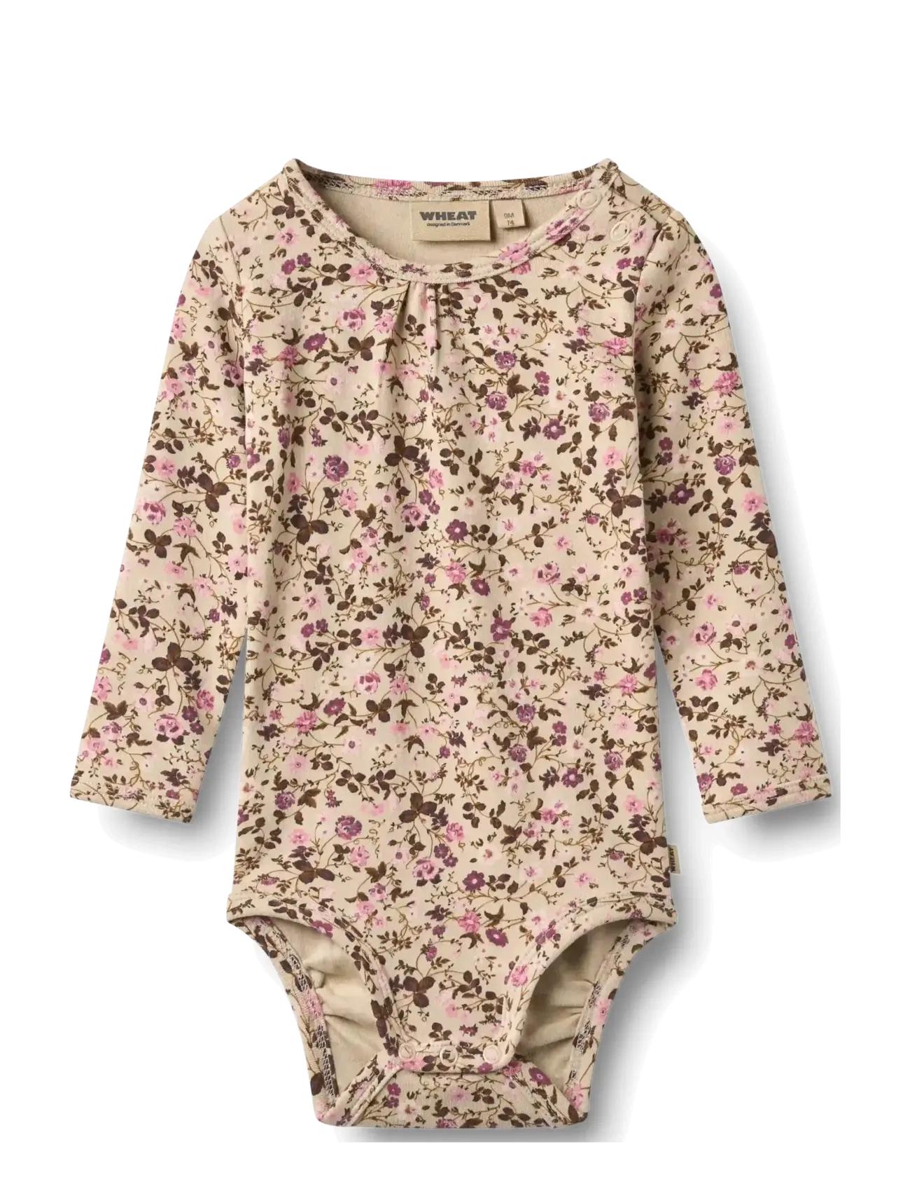 Wheat Body L/S Liv - Neuheiten - SOFT SAND FLOWER WINE / beige