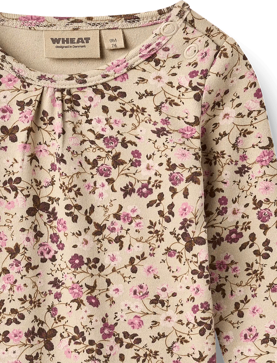 Wheat - Body L/S Liv - langärmelig - soft sand flower wine - 2