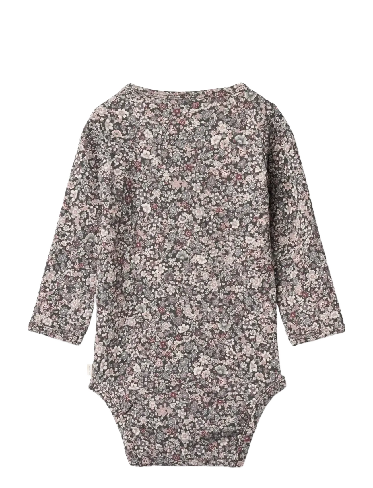 Wheat - Body L/S Liv - long-sleeved bodies - purple stone flowers - 1