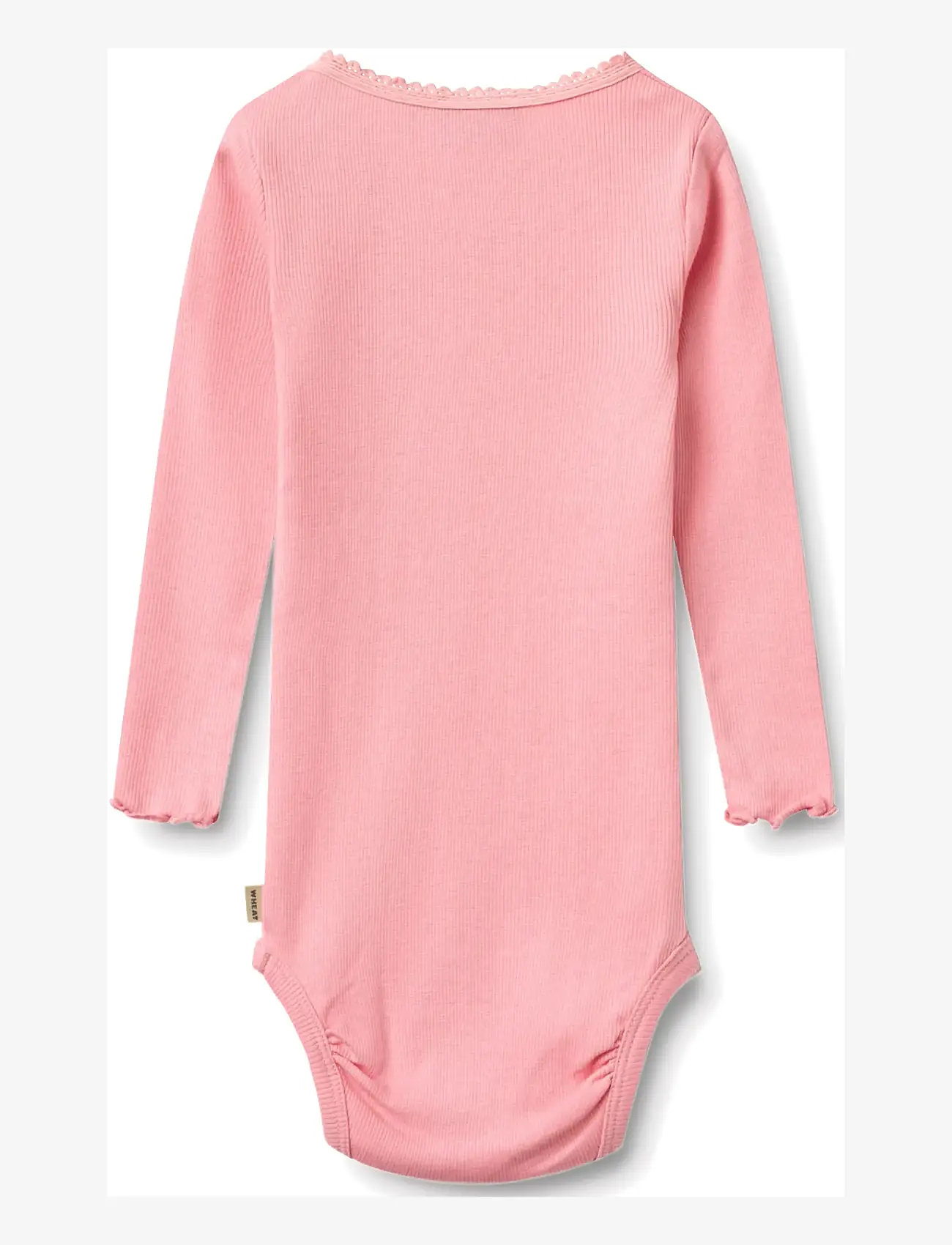 Wheat - Rib Body L/S Lotta - langærmede bodyer - bubblegum - 1