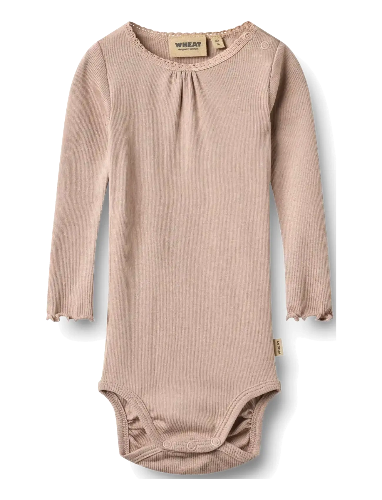 Wheat Rib body L/S Lotta - Nach Größe einkaufen - DRY ROSE / pink/rose