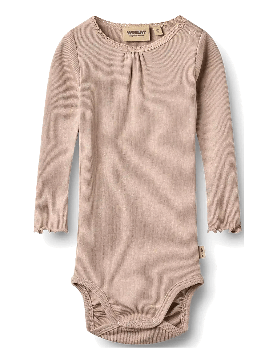 Wheat - Rib body L/S Lotta - langärmelige bodys - dry rose - 0