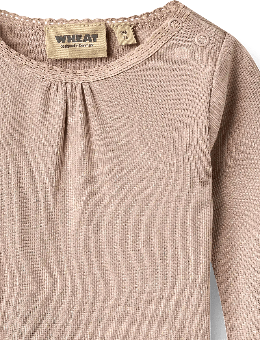 Wheat - Rib body L/S Lotta - langärmelige bodys - dry rose - 2