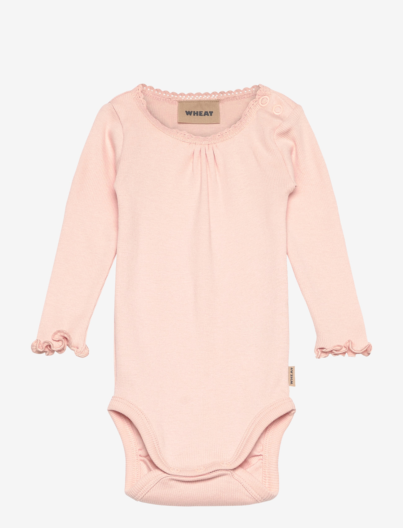 Wheat - Rib Body L/S Lotta - rompers met lange mouwen - powder - 0