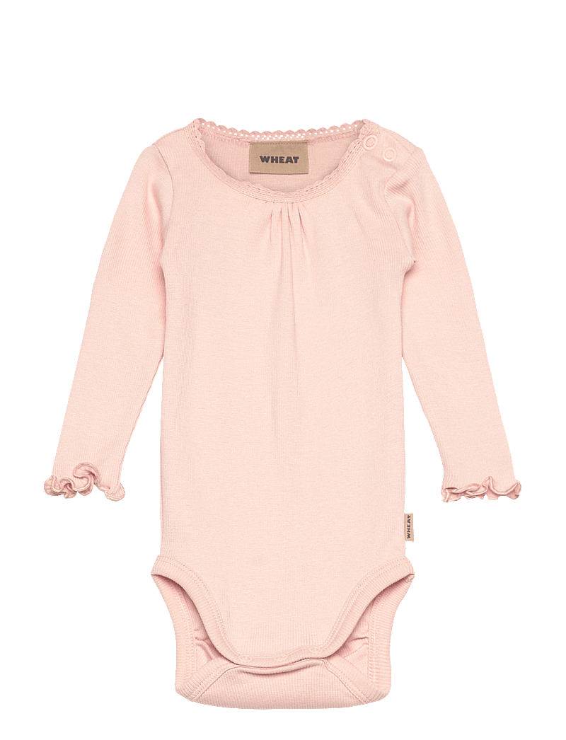 Wheat - Rib Body L/S Lotta - rompers met lange mouwen - powder - 0