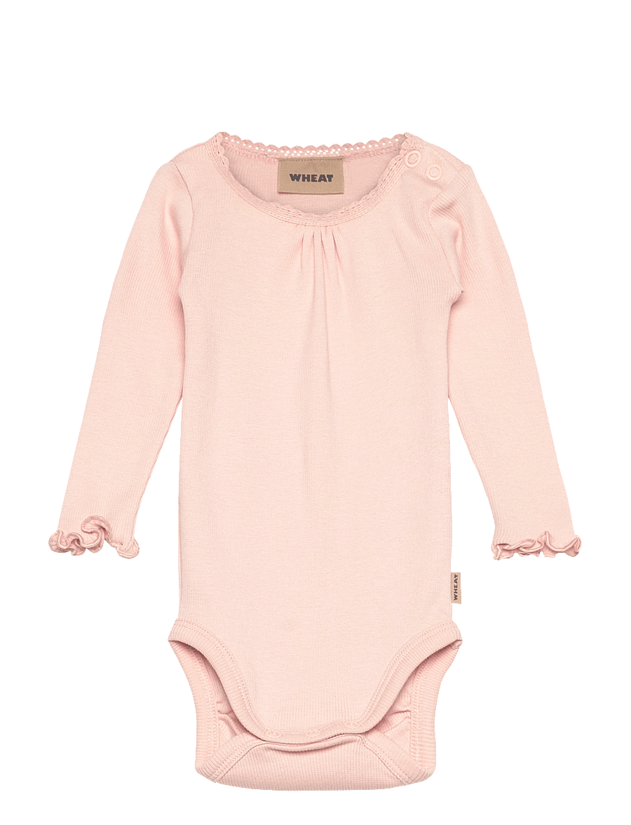 Wheat - Rib Body L/S Lotta - langärmelige bodys - powder - 0