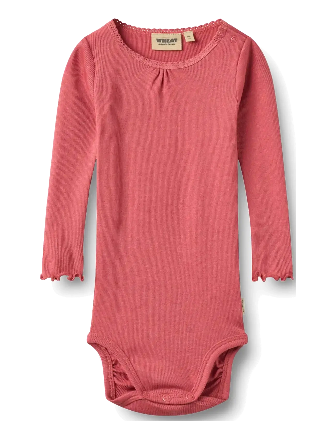 Wheat Rib Body L/S Lotta - Osta suuruse järgi - RASPBERRY / pink/rose
