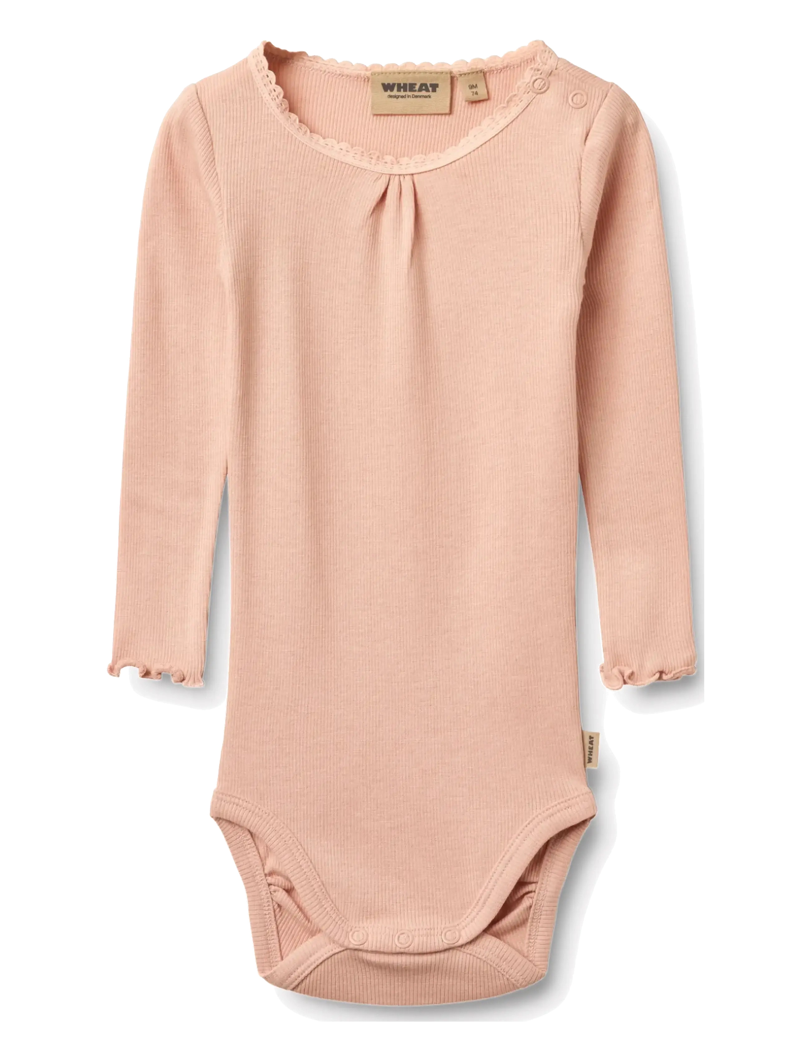 Wheat Rib Body L/S Lotta - Tøj - ROSE CLOUD / pink/rose