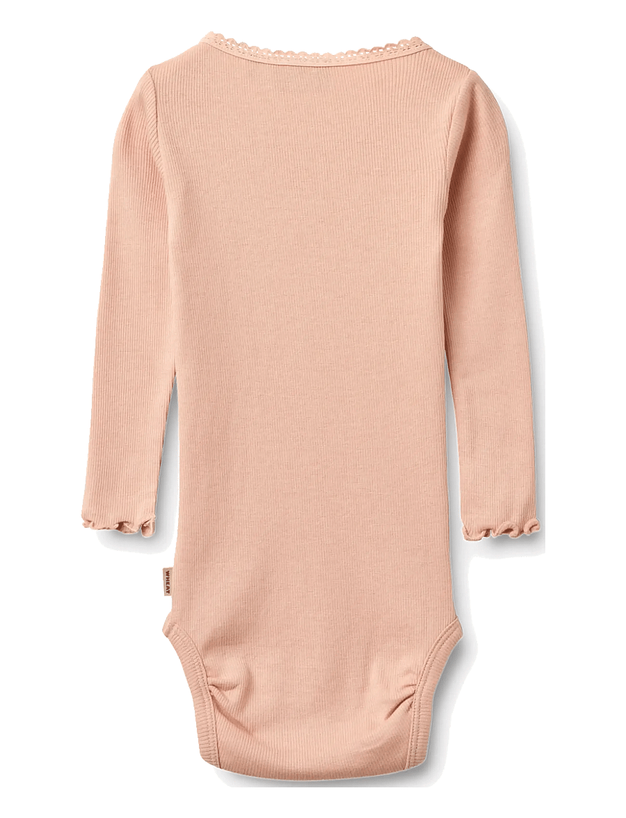 Wheat - Rib Body L/S Lotta - langärmelige bodys - rose cloud - 1