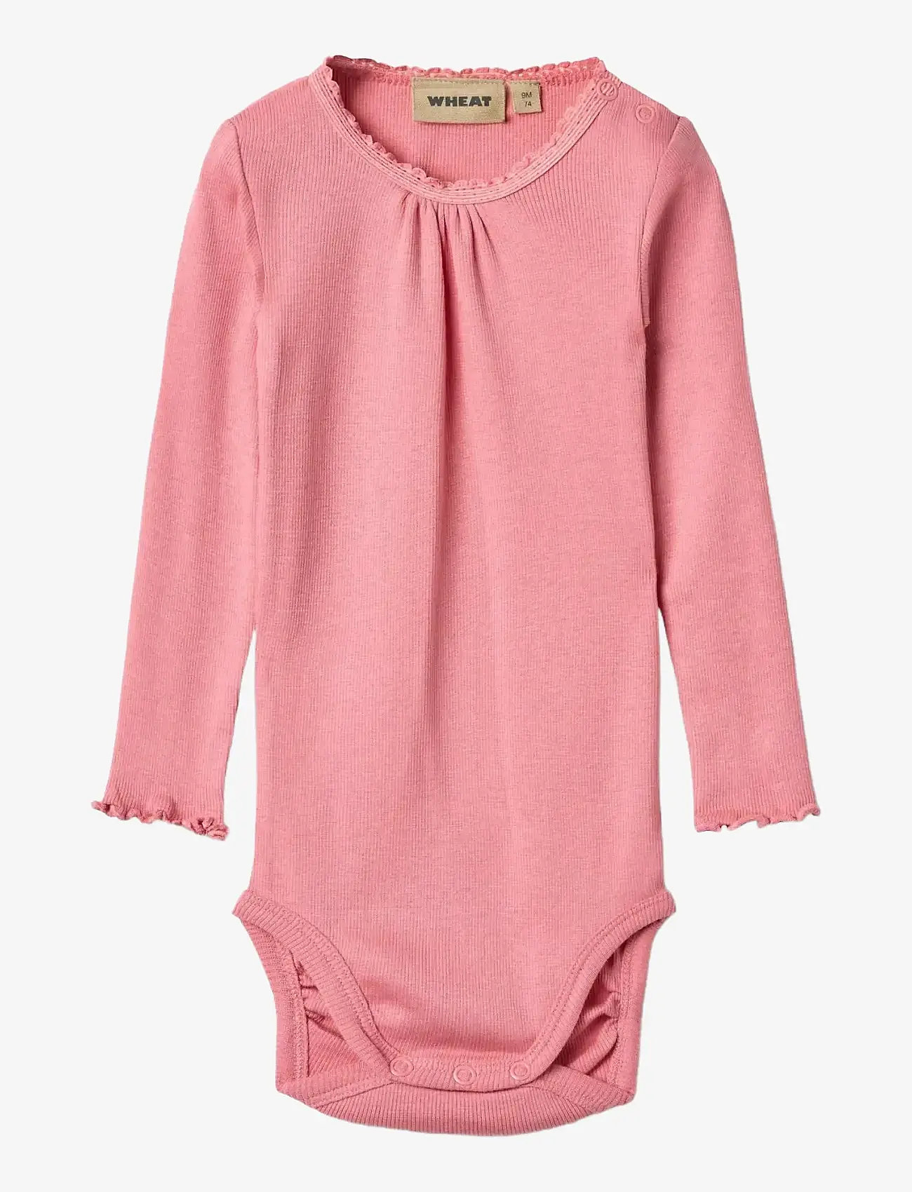 Wheat - Rib Body L/S Lotta - langärmelige bodys - soft pink - 0
