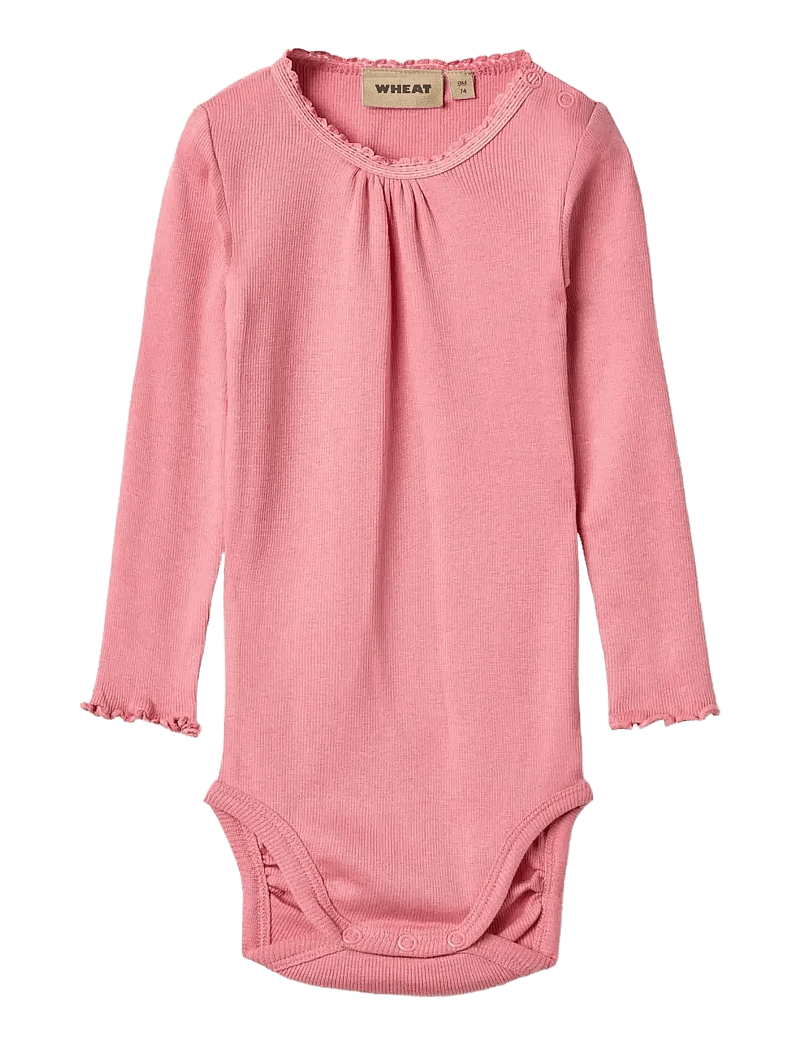 Wheat - Rib Body L/S Lotta - langärmelige bodys - soft pink - 0