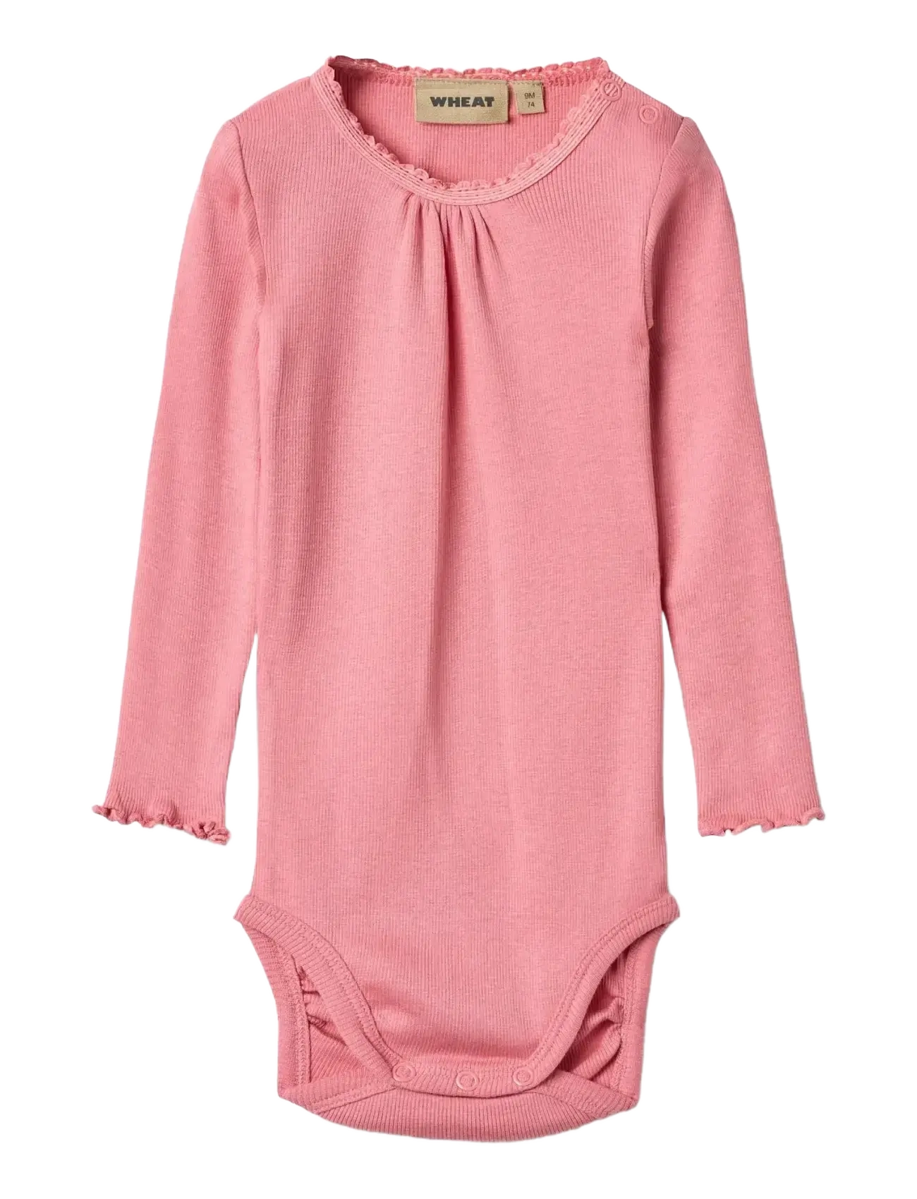Wheat Rib Body L/S Lotta - Tøj - SOFT PINK / pink/rose