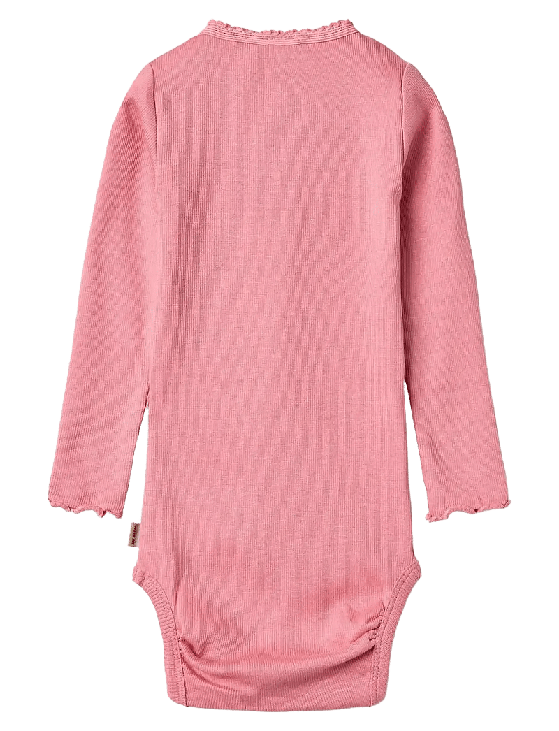 Wheat - Rib Body L/S Lotta - langärmelige bodys - soft pink - 1