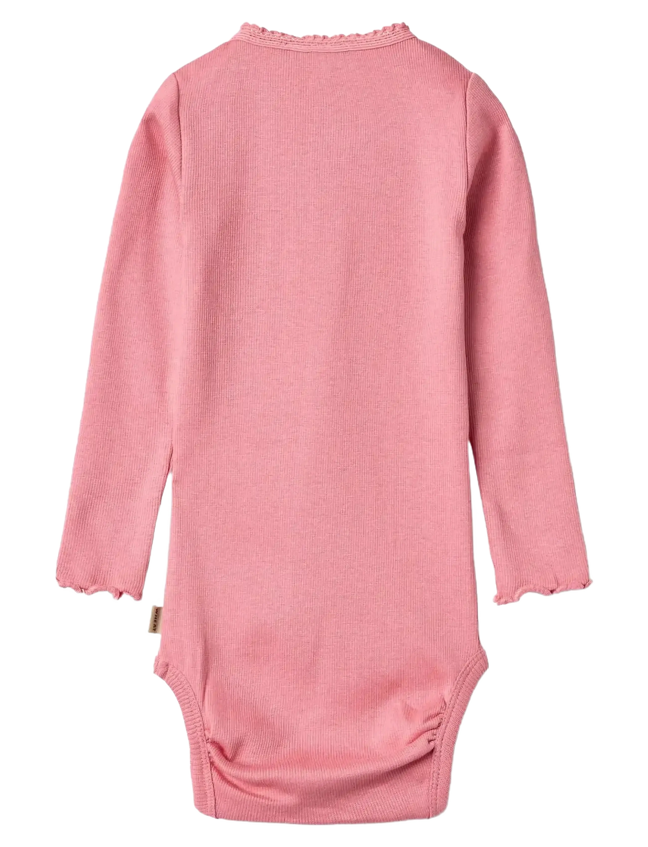 Wheat - Rib Body L/S Lotta - langermede bodyer - soft pink - 1