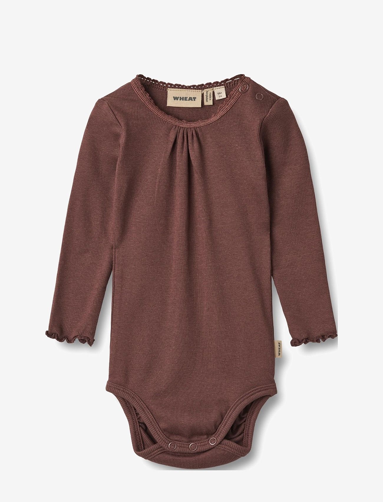 Wheat - Rib Body L/S Lotta - eggplant - 0