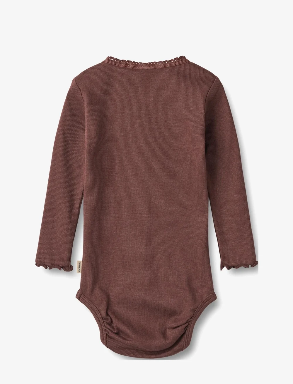 Wheat - Rib Body L/S Lotta - pikkade varrukatega bodid - eggplant - 1
