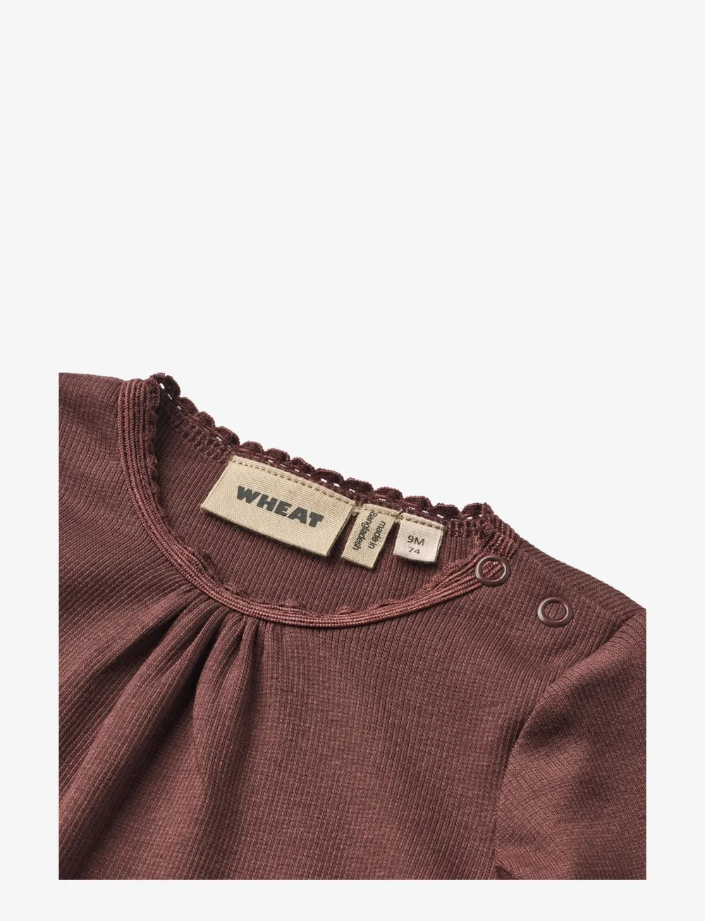 Wheat - Rib Body L/S Lotta - pikkade varrukatega bodid - eggplant - 2