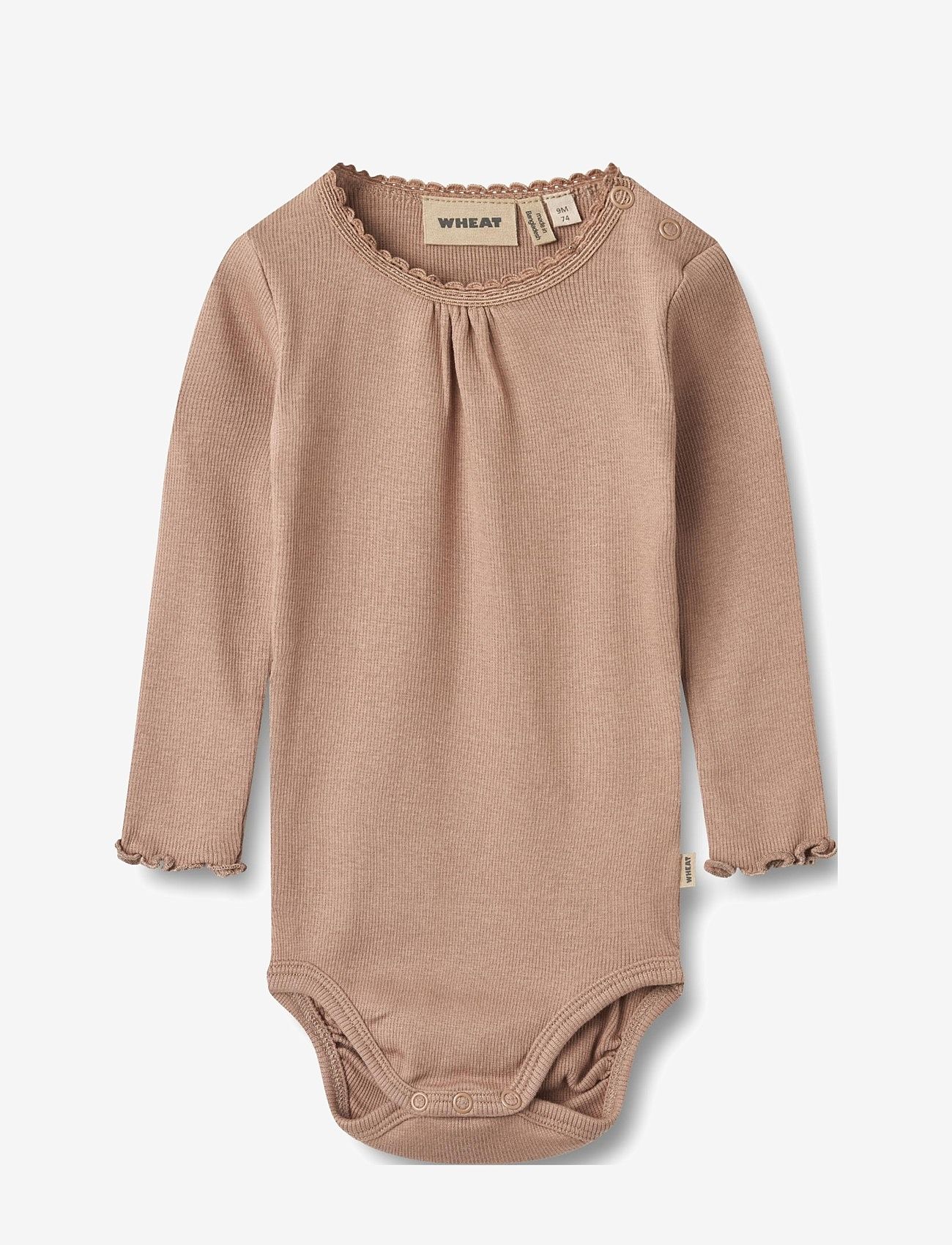 Wheat - Rib Body L/S Lotta - nougat rose - 0